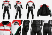 Men's Black, White & Red Motorcycle Leather Racing Suit | Premium One Piece Riding Suit - Image 2