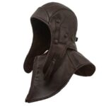 Premium Genuine Leather Aviator Trapper Hat with Ear Flaps and Neck Protection for Winter Outdoor Activities