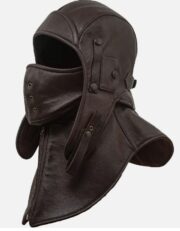 Premium Leather Winter Aviator Hat with Face Mask and Neck Cover