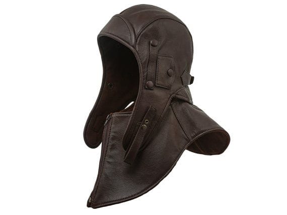 Premium Genuine Leather Aviator Trapper Hat with Ear Flaps and Neck Protection for Winter Outdoor Activities