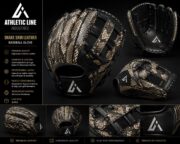 Snake Skin Leather Baseball Glove with Custom Logo | Athletic Line Industries