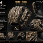 Snake Skin Leather Baseball Glove with Custom Logo | Athletic Line Industries